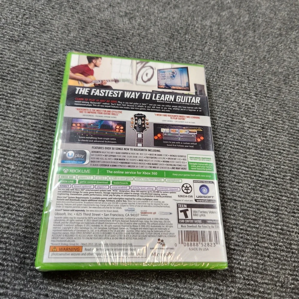 Rocksmith -- 2014 Edition (Microsoft Xbox 360 2013 Sealed NEW